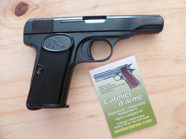pistolet Browning FN1910 cal 7.65, état collection